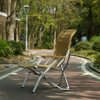 Chaise de pêche pliante en aluminium durable, personnalisable ODM/OEM, pour la plage, transat portable, mobilier de repas extérieur – Offre Spéciale