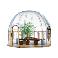 Igloo de jardin transparent Full House, maison de glamping, dôme transparent à vue panoramique résistant au vent, tentes de glamping en plein air