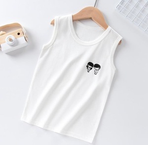 Di Estate dei capretti 100% Del Cotone Delle Ragazze Dei Ragazzi T-Shirt Senza Maniche Solido Dei Bambini Solido delle Parti Superiori Maglietta Per Il <span class=keywords><strong>Bambino</strong></span> - Product Image 4