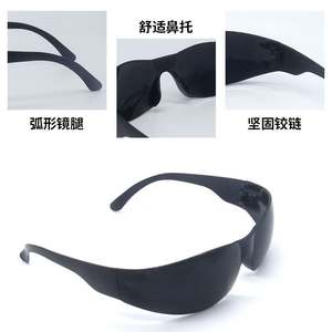 Lunettes de sécurité laser à monture noire, transmission lumineuse 10, lentille de 1,5 mm, fabrication Shenzhen, lunettes de protection contre les rayonnements lumineux - Product Image 1