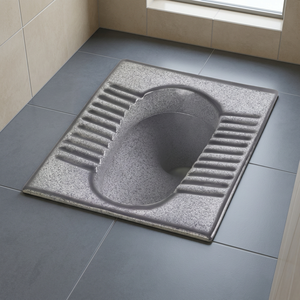 Inodoro de cerámica de grado indio, negro bicolor, moderno, tipo squat, sanitario asequible, WC de cerámica blanca, inodoro árabe tipo squat - Product Image 6