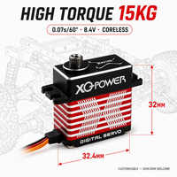 Servomoteur numérique sans noyau SCX24 15 kg avec engrenages en acier inoxydable, étanche, haute vitesse 8,4 V, pièces pour crawler RC