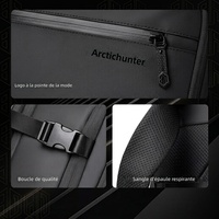 Sac à Dos Arctic Hunter Compression Sous Vide en Polyester Convertible Bretelles Escamotables Antivol 15.6 Pouces