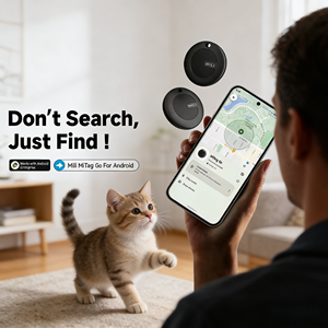MILI MiTag Localizzatore Bluetooth Intelligente Bianco e Nero Impermeabile Compatibile con Apple "Find My" per Cani e Gatti - Product Image 1
