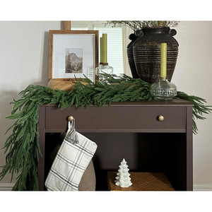 2.7m full pe willow leaf garland pre lit led <b>light</b> rattan for christmas scene layout hotel indoor festive decoration - Product Image 1