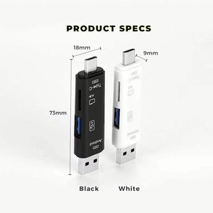 อะแดปเตอร์อ่านการ์ด 5in1 USB-C Type-C USB 3.0 OTG รองรับ Micro SD และ Micro Memory - Product Image 3