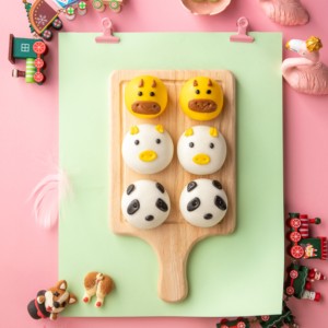 Sanquan Pâtisserie surgelée rapide à base de haricots rouges Panda sucrés, pain vapeur dessert 180g pour enfants en sachet pour les menus de restaurant - Product Image 4