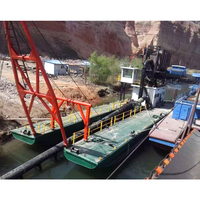 Drague à aspiration de sable 15m de profondeur, bateau d'extraction de sable fluvial, pompe à boîte de vitesses 500m³/h, Afrique, petite exploitation minière de sable