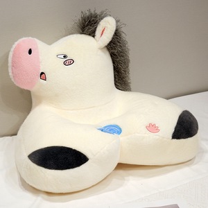 Jouets de cheval en peluche multifonctionnels Oreiller de lit en peluche super doux Remplissage en coton PP pour adultes pour lire et regarder - Product Image 1