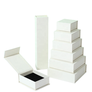 Biodegradable Magnet Flip Jewelry Box Ribbon Bow Custom Logo for Watch Gift Packaging Recycled Materials Rigid Boxes UV Coating - Product Image 1