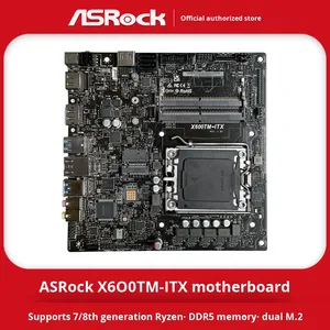 Tarjeta Madre ASROCK X600TM-ITX DDR5 de 7.ª/8.ª Generación para AM5, Mini-ITX Ultrafina para Escritorio, Nueva, Doble Canal para 96 GB de Memoria Dual - Product Image 6
