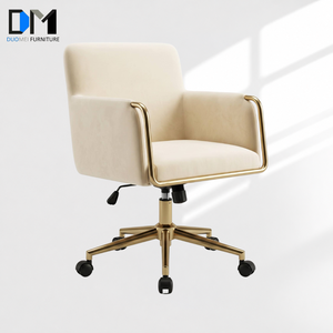 Silla <span class=keywords><strong>de</strong></span> Maquillaje Moderna Tapizada con Ruedas, Giratoria 360°, Ajustable, <span class=keywords><strong>para</strong></span> <span class=keywords><strong>Oficina</strong></span> en Casa u <span class=keywords><strong>Oficina</strong></span> Ejecutiva, Venta al Por Mayor DM - Product Image 1