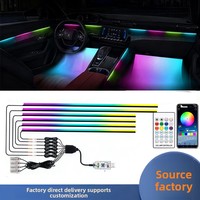 Lumière d'ambiance LED acrylique USB à effet de défilement pour console centrale de voiture, couleur magique, 2W, décoration DIY, OE