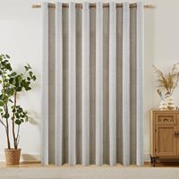 Softalker Rideau à œillets en voile translucide moderne à motif uni personnalisé, grande taille 300x240cm, toutes saisons, ouverture bipartite gauche/droite