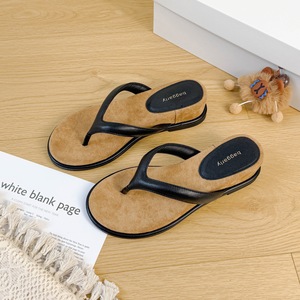 Sandales de plage style français 2026 pour femmes, tongs compensées rétro bicolores pour l'été - Product Image 4