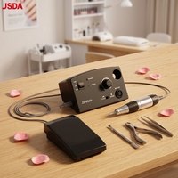 Perceuse à ongles électrique JD4500 - 0-30000 tr/min - Moteur à balais - Outil professionnel multifonctionnel mini portable pour manucure/polissage - 2,3 mm