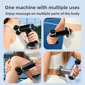Professioneel massagepistool met dubbele kop en borstelmotor, verwisselbare opzetstukken, voor diepgaand spierherstel - Product Image 5