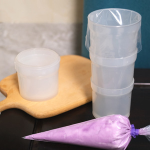 Piping Bag Filling Aid Storage Cup Holder Food Grade Plastic Reusable Cake <b>Baking</b> Tool - Product Image 2