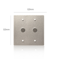 Interrupteur mural électrique personnalisé 2 gangs en acier inoxydable, norme américaine 110V, 3 voies, avec variateur CE