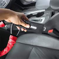 Verrou de volant en U pour voiture, verrou de ceinture de sécurité, antivol, câble en acier rétractable noir, corde métallique, 3 clés