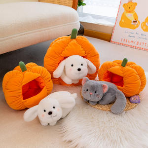Offre Spéciale mignon citrouille nid en peluche PP coton <span class=keywords><strong>chat</strong></span> nid poupée <span class=keywords><strong>pour</strong></span> enfants <span class=keywords><strong>pour</strong></span> cadeau d'anniversaire soulagement du Stress canapé oreiller <span class=keywords><strong>coussin</strong></span> - Product Image 5
