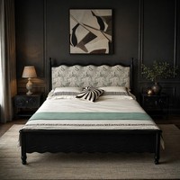 Ensemble de meubles de chambre à coucher King Size 1,8 m en bois massif, style français, rembourré, écologique et durable, par un fournisseur de confiance
