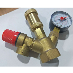 Válvula de Caldera de Latón Directo de Fábrica, Conjunto de Manómetro, Válvula de Alivio de Presión y Escape para Control de Agua a Alta Presión - Product Image 2