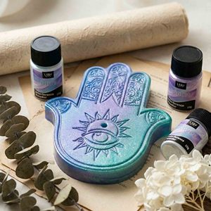 LEQU Happy And Fun Bulk Interference Powder Set 6 Couleurs 10g Chacune Pigment Irisé pour Résine et Nail Art Fournitures en Gros - Product Image 6