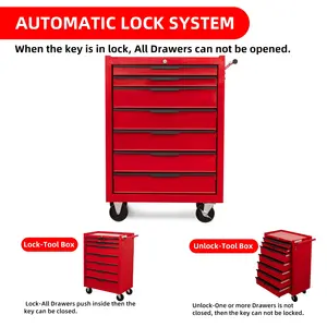 Zware Duty7 Lades Hoge Kwaliteit Aangepaste Multifunctionele Professionele Garage Aangepaste Tool Trolley Universeel Wiel