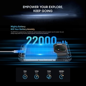 Pour <span class=keywords><strong>Oukitel</strong></span> WP19 Pro 8GB + 256GB 6.8 pouces 4G Android 13 MediaTek Helio G99 Octa-Core téléphone robuste avec IP68 noir - Product Image 3