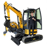 Mini-excavatrice diesel sur chenilles de 3,5 tonnes, micro-pelle hydraulique CE EPA pour travaux de jardinage et de construction avec godet personnalisé 2026