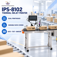 Imprimante à jet d'encre thermique IPS-8102 TIJ 12,7 mm, machine de codage industrielle, imprimante de codes-barres, machine pour l'alimentation, les boissons et les produits industriels