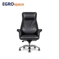 Fauteuil de bureau de direction en cuir de luxe EGROspace, pivotant, en bois, pour réception, vente en gros d'usine