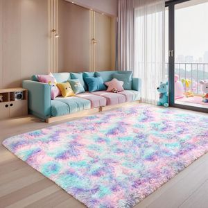 <span class=keywords><strong>Tappeto</strong></span> Morbido e Soffice Tie-Dye a Pelo Lungo Lavabile in Lavatrice, Bestseller Transfrontaliero per Camere dei <span class=keywords><strong>Bambini</strong></span>, Dormitori e Studi - Product Image 2
