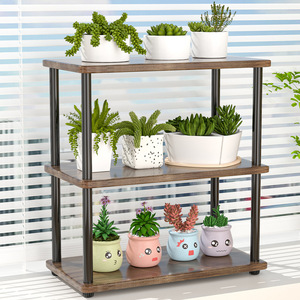 Étagère à fleurs pour rebord de fenêtre, support de <span class=keywords><strong>rangement</strong></span> multi-niveaux en acier chromé pour chambre à coucher, fenêtre en baie, pot de fleurs sur pied - Product Image 2