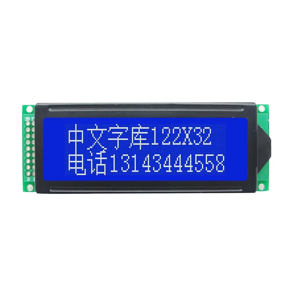 Düşük güç 122x32 nokta MCU/SPI arayüzü monokrom LCD modül ekran ile ST7920