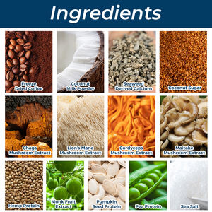 לאטה מיידית חלבון סופרפוד עם adaptogogens keto ידידותי, ללא גלוטן חלבון גבוה קפה אנרגיה בניית שרירים קפה - Product Image 3