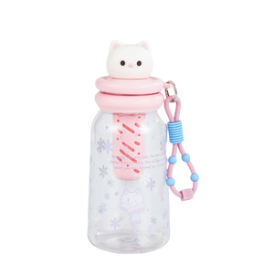 Pst Cute Plastic Water Bottle With Straw And Carrying Rope Bpa Free For Girls Students Back To School - Product Image 3