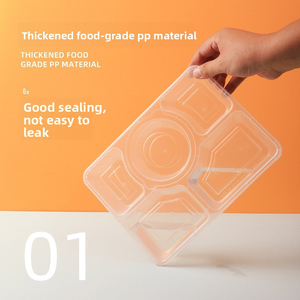 Contenants de préparation de repas avec logo personnalisé, boîtes à lunch jetables en PP de qualité alimentaire, emballage écologique à emporter, service de marquage rapide - Product Image 3