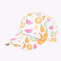 Casquette de baseball imprimée en gros, protection solaire estivale, chapeaux mignons pour enfants, casquette de baseball à visière incurvée de taille ajustable pour enfant, idéale pour l'extérieur