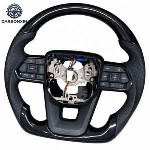 Volante Deportivo Modificado de Fibra de Carbono y Cuero para Corolla LC300 Hilux N70 Fortuner Land Cruiser Personalizable - Product Image 1