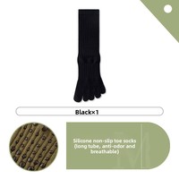 Chaussettes de yoga en coton bicolores pour femmes, antidérapantes, à 5 doigts, pour le sport, le fitness, le Pilates en intérieur, chaussettes de compression