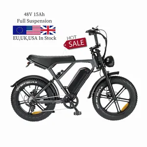 دراجة كهربائية أصلية OUXI V8 تعليق كامل دراجة كهربائية بإطار عريض Elektrisch Fatbike W E-Bike 48V دراجة سميكة للبالغين