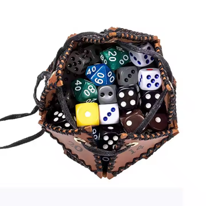 Уникальный пакет <span class=keywords><strong>Rpg</strong></span> многогранный подарок DND D20 Dice искусственная кожа сумка для игры Dungeons and Dragons - Product Image 4