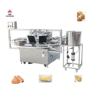 Máquina de fazer waffles belgas industrial automática, máquina de fazer waffles com harina de bolos quentes, doméstica
