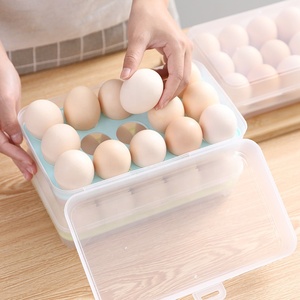 Caja de huevos de 15 rejillas, venta al por mayor, plástico transparente con tapa, refrigerador de cocina para el hogar, caja de almacenamiento de huevos portátil para alimentos frescos - Product Image 3
