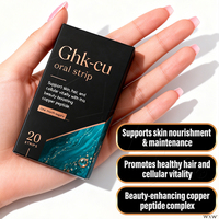 Complément de beauté OEM GHK-Cu en bandelettes orales, peptide de cuivre, favorise la vitalité cellulaire de la peau et des cheveux, film oral de beauté à dissolution rapide