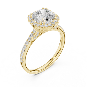 Anillo de Diamante Cultivado en Laboratorio con Corte Cojín de 2 Quilates, Chapado en Rodio y Oro de 10Kt, 14Kt y 18Kt, para Mujer, para Boda, Compromiso o Aniversario - Product Image 5