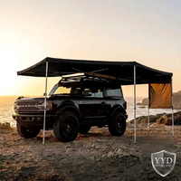Auvent latéral de voiture YYD OVERLAND, auvent à 270 degrés, rayon de 2,0 m, cadre en aluminium, 3000 mm, imperméable, abri de camping, tente de toit pour SUV