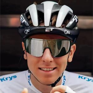 Lunettes de sport Yc9072 photochromiques, coupe-vent, UV400, verres PC, monture noire, pour cyclisme, sports de plein air, protection solaire, pêche, conduite - Product Image 2